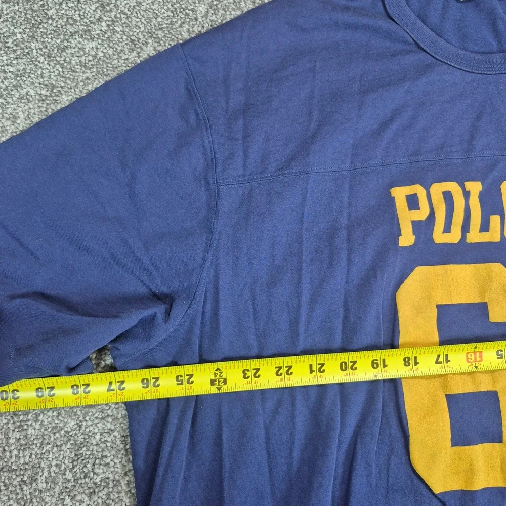 Vintage Polo Ralph Lauren T-Shirt Mens 2XLT Navy Blue Polo 